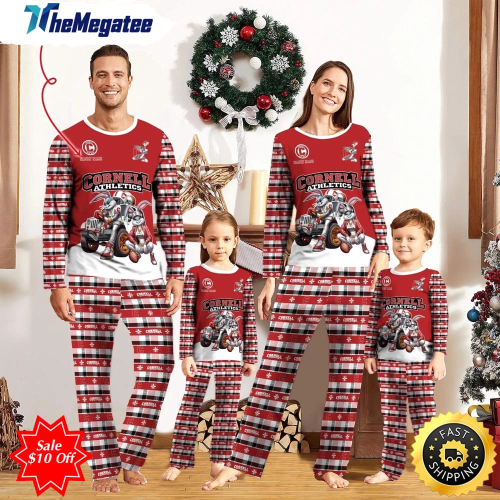 personalized ncaa cornell big red pajamas for family