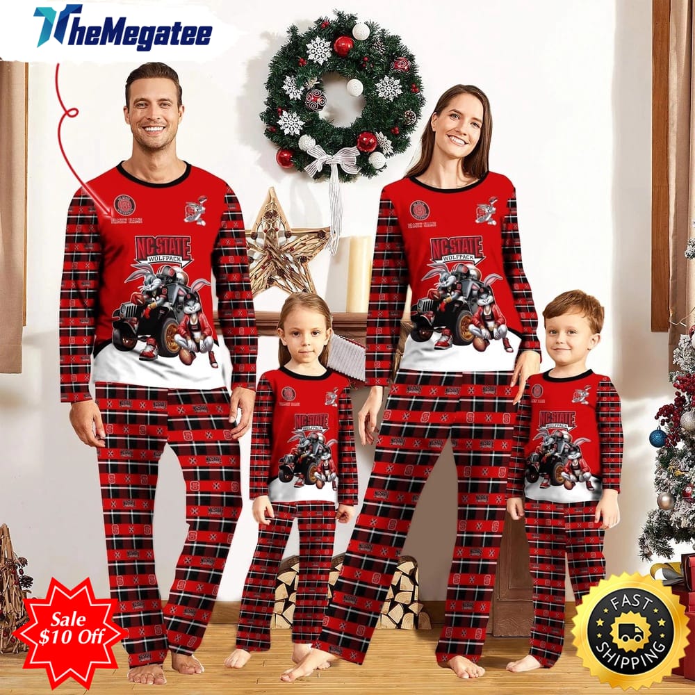 personalized ncaa nc state wolfpack pajamas for family