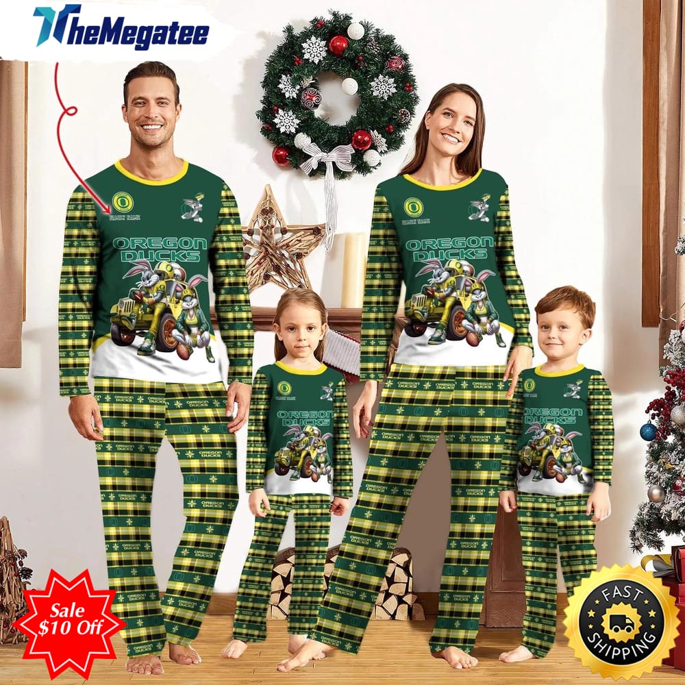 personalized ncaa oregon ducks pajamas for family