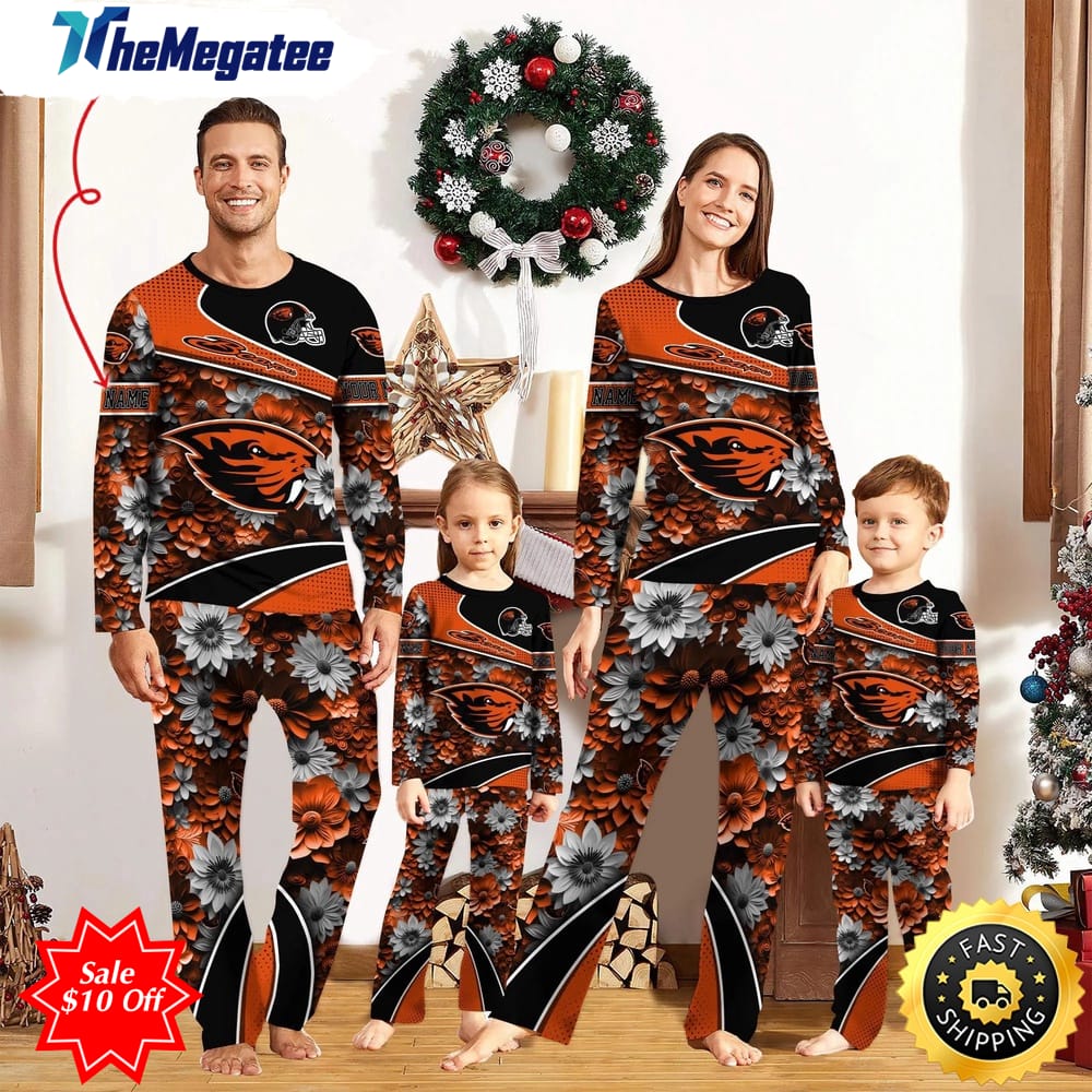 personalized ncaa oregon state beavers pajamas for family pajamas sport fans