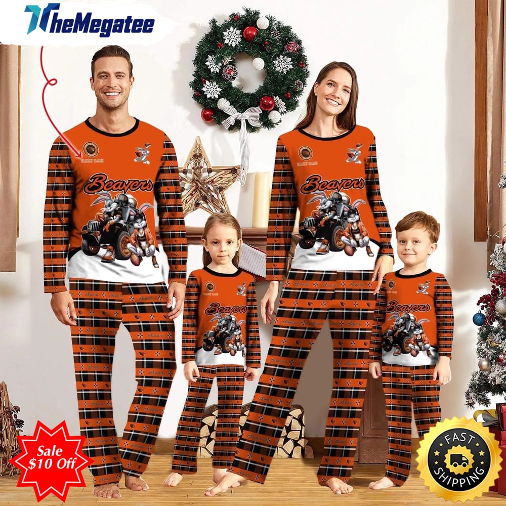 personalized ncaa oregon state beavers pajamas for family