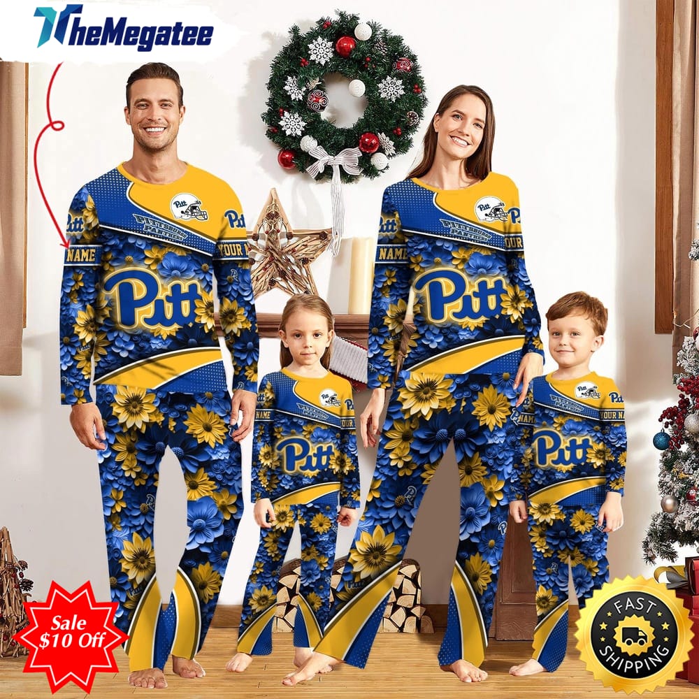 personalized ncaa pittsburgh panthers pajamas for family pajamas sport fans