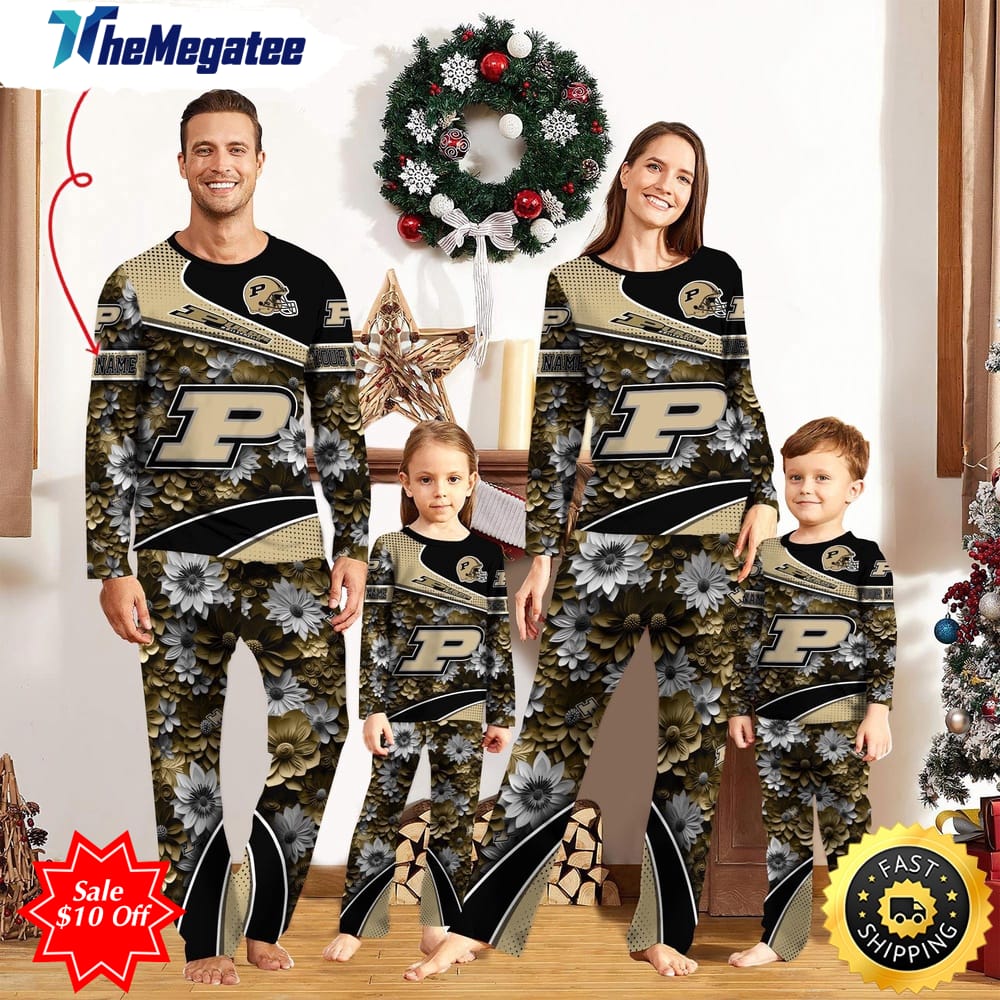 personalized ncaa purdue boilermakers pajamas for family pajamas sport fans