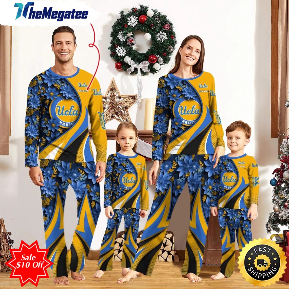 personalized ncaa ucla bruins pajamas flower for sport family