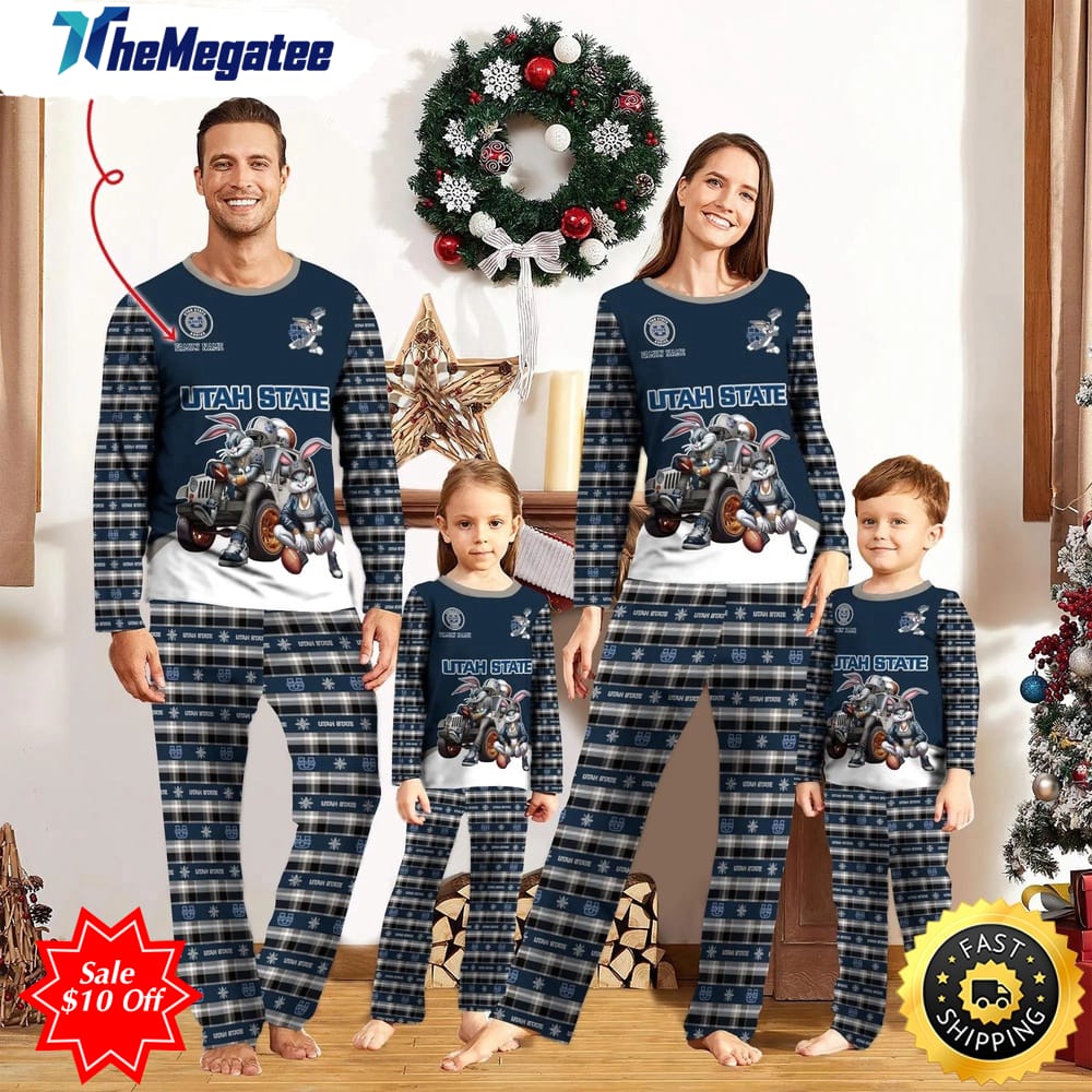 personalized ncaa utah state aggies pajamas for family