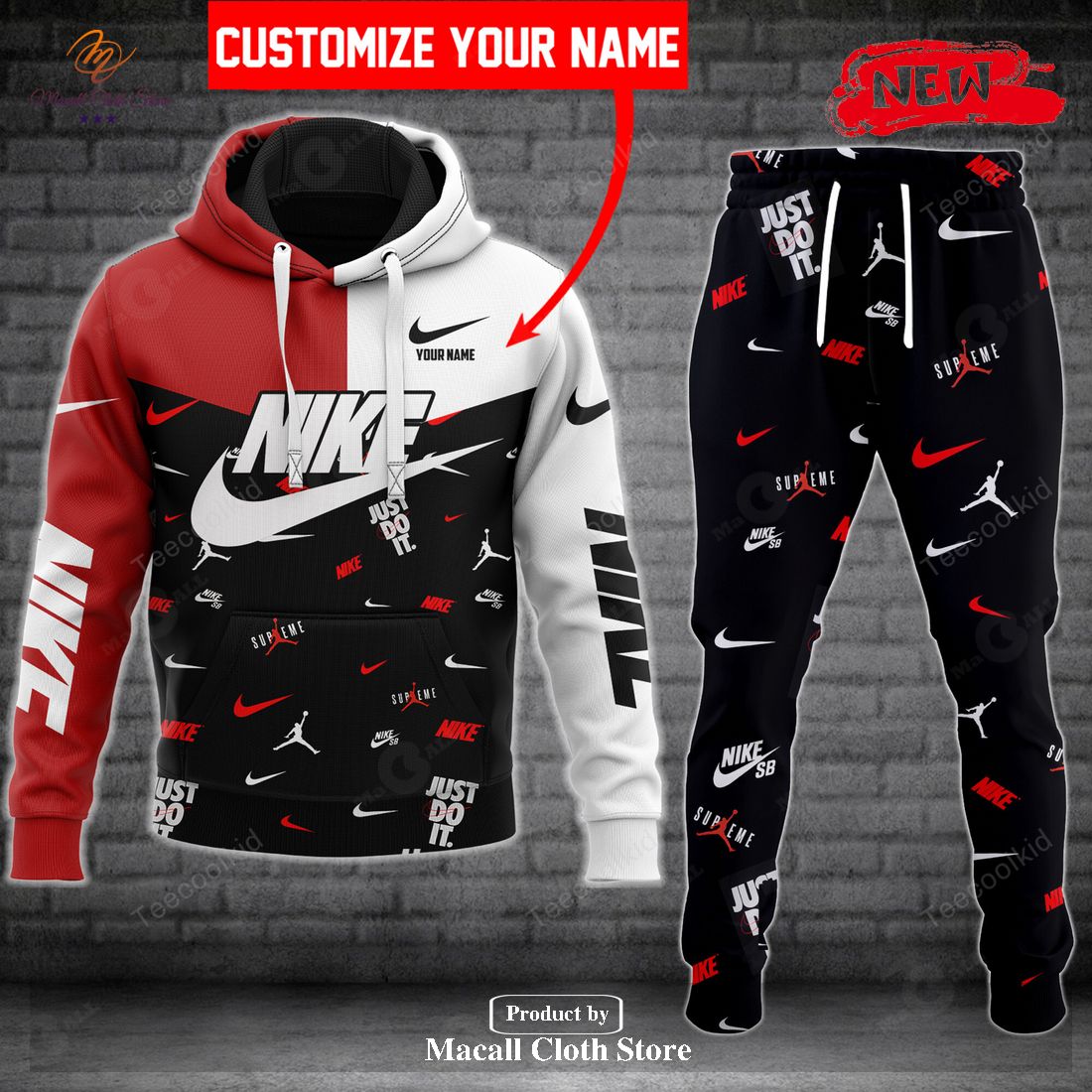 personalized nike just do it design full color luxury fashion hoodie sweatshirt 3d and pants 1 6TTq1