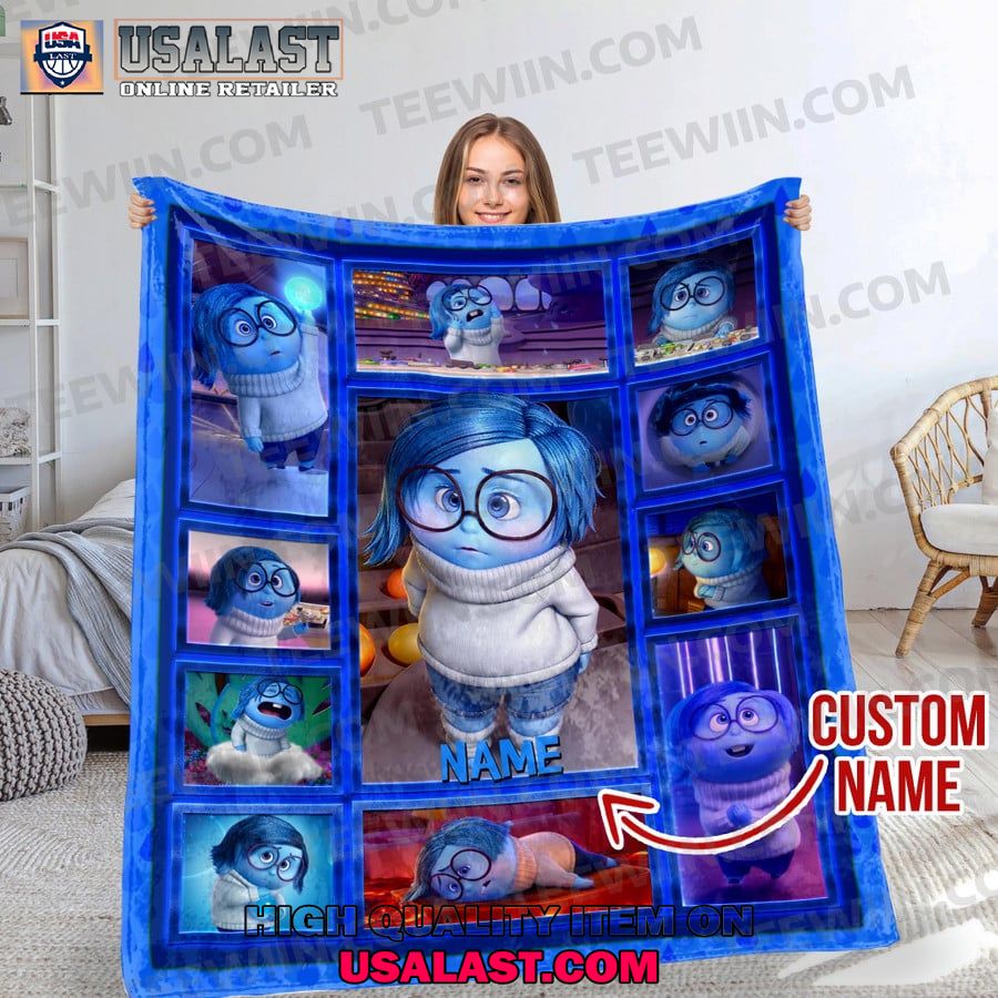 personalized sadness inside out 2 movie fleece blanket 1 FTTDq