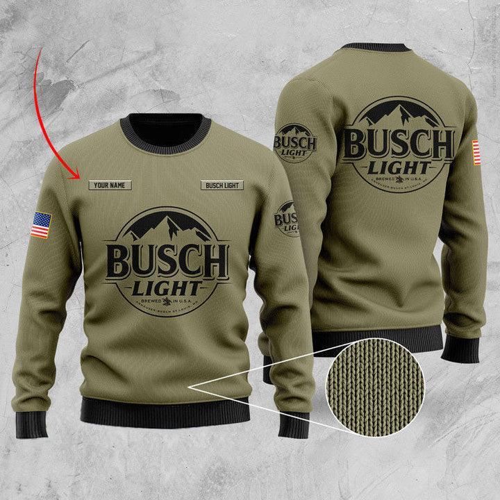 personalized u s flag busch light sweater flexiquor com