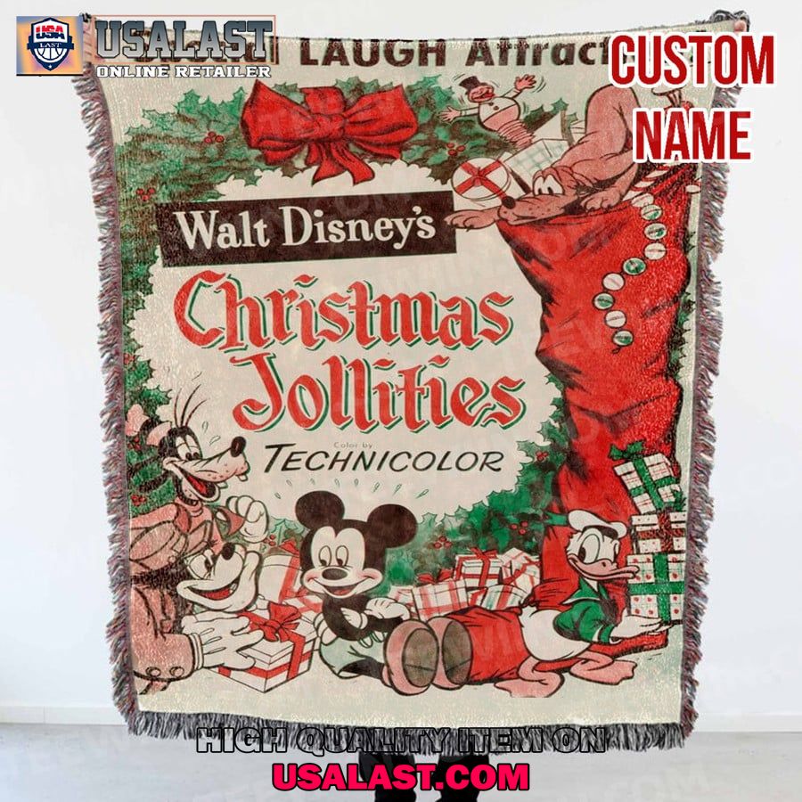 personalized walt disneys christmas jollities techinicolor quilt blanket 1 7Mf2v