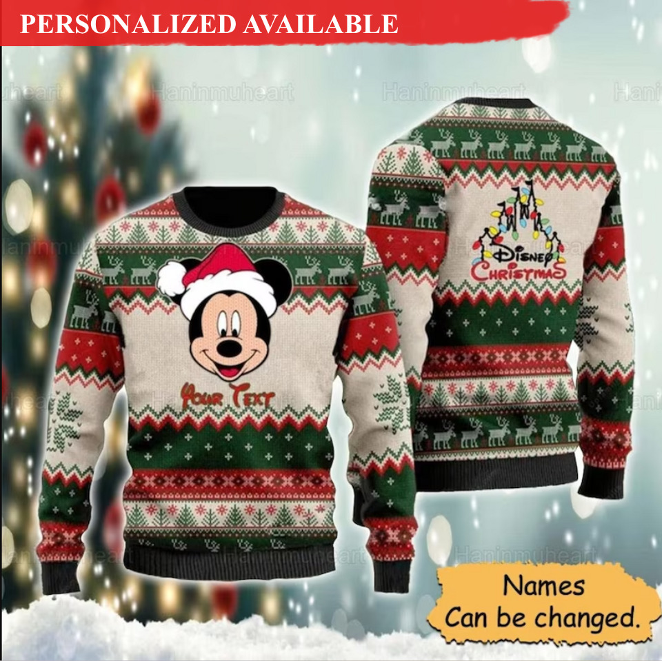 personalized mickey ugly 3d sweater 8285