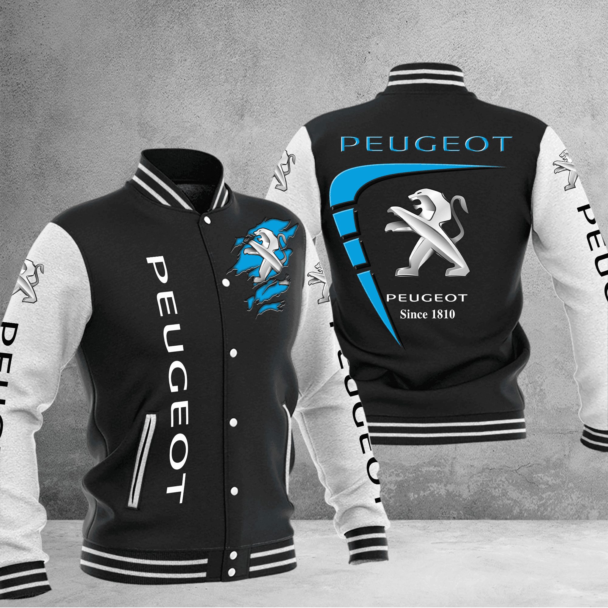 peugeot baseball varsity jacket baseball jacket all over print bfmfj