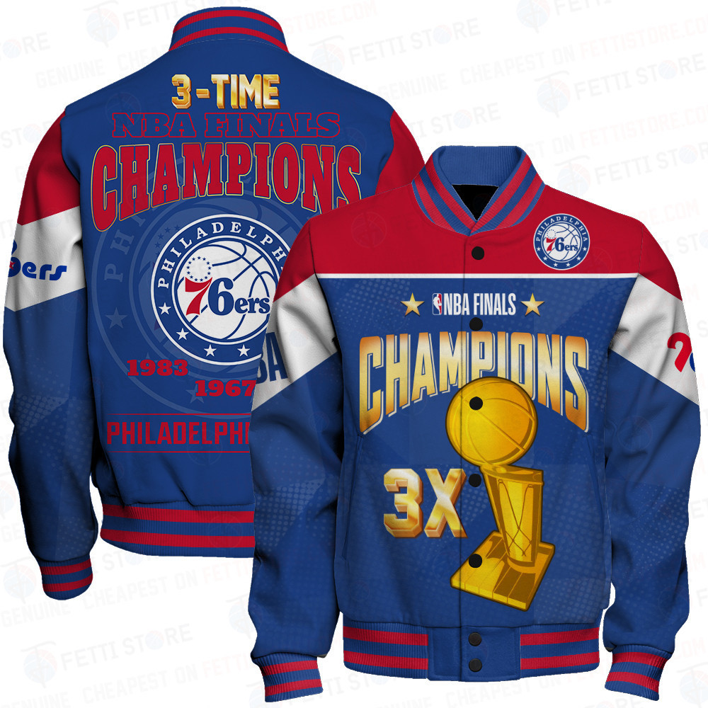 philadelphia 76ers champions print baseball varsity jacket baseball jacket all over print sfat v5 npzqa