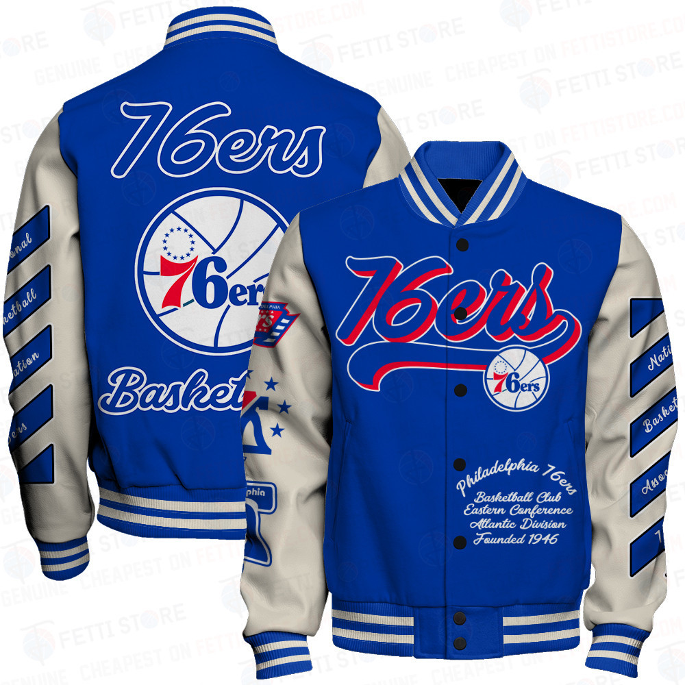 philadelphia 76ers nba baseball varsity jacket baseball jacket all over print sfat v14 pk04k