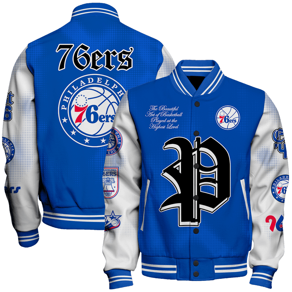 philadelphia 76ers nba baseball varsity jacket baseball jacket all over print sh1 v9 lyj1s