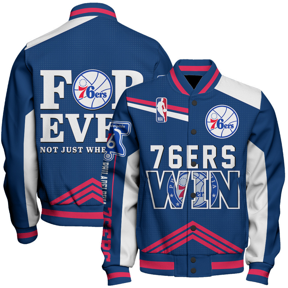 philadelphia 76ers nba baseball varsity jacket baseball jacket all over print stm v15 3wmn2