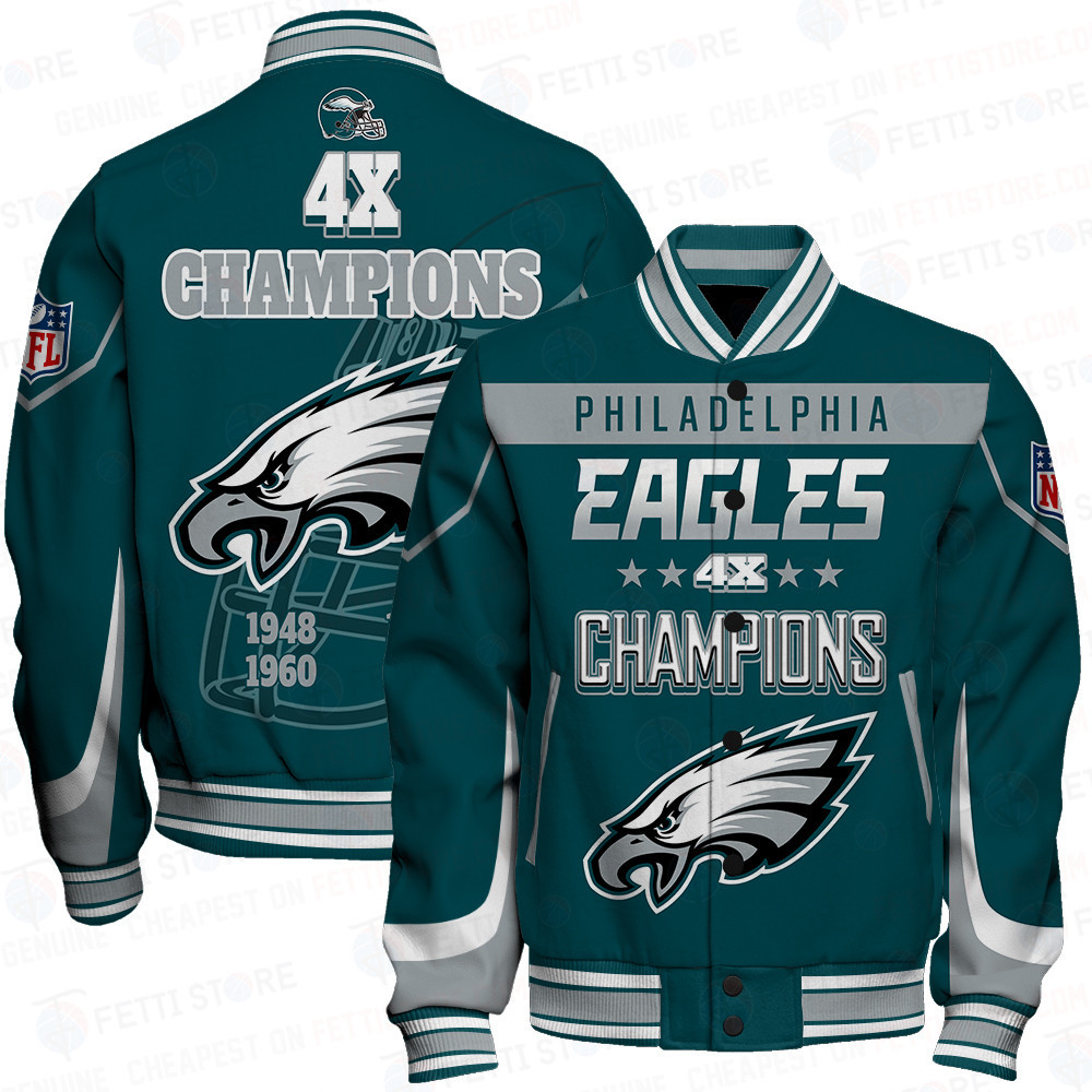 philadelphia eagles 4x champions super bowl nfl baseball varsity jacket baseball jacket all over print stm v7 ketwx