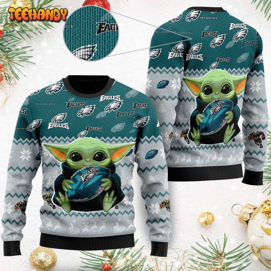 philadelphia eagles baby yoda ugly christmas sweater ugly sweater xfx3j