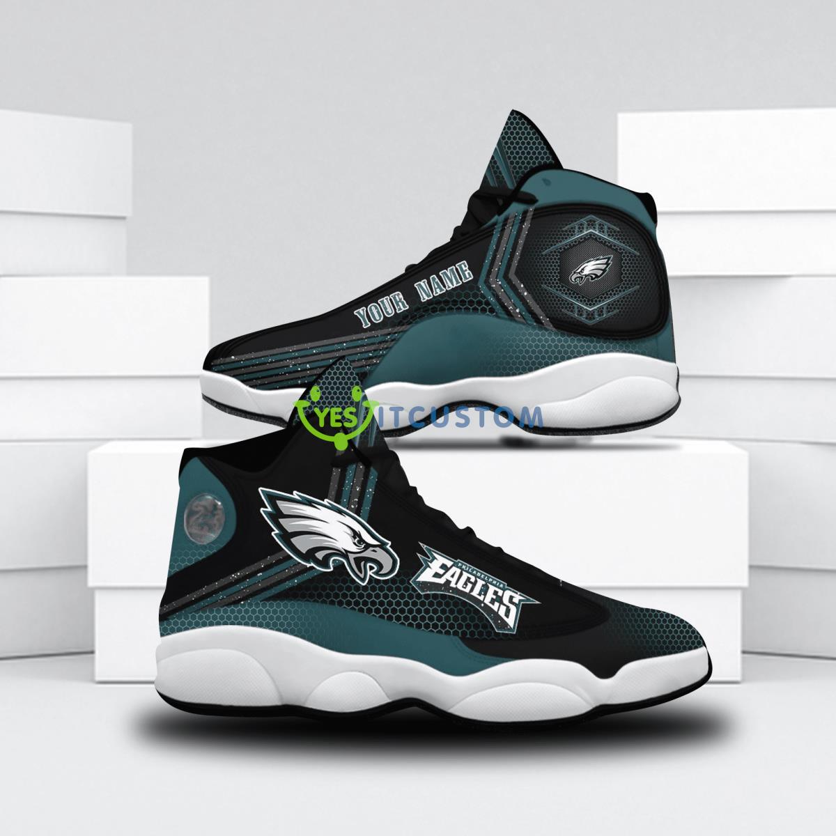 philadelphia eagles football best custom name air jordan 13 shoes