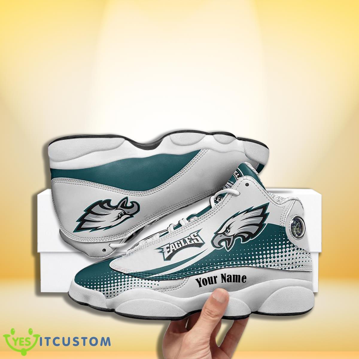 philadelphia eagles football team custom name air jordan 13 sneakers best gift for fans