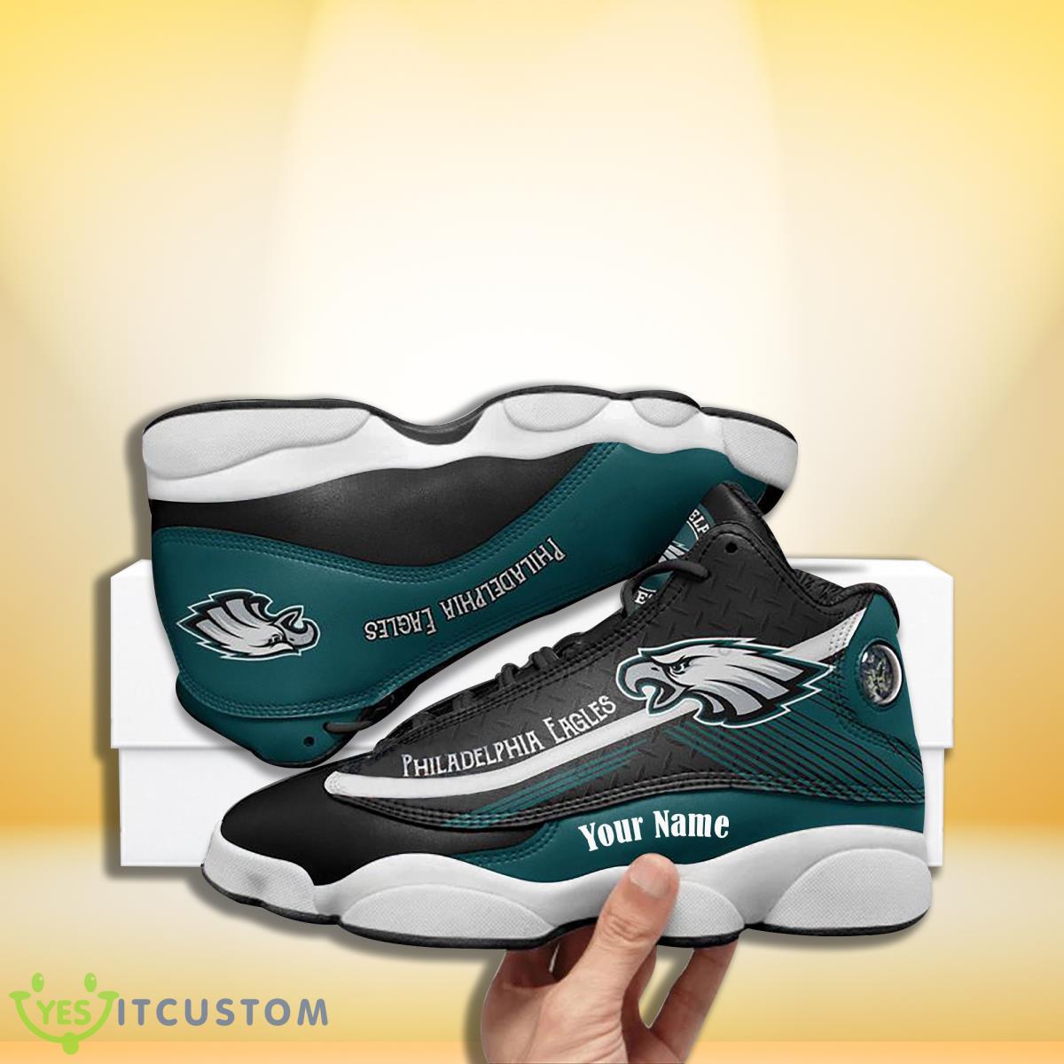 philadelphia eagles football team custom name air jordan 13 sneakers for men women fans