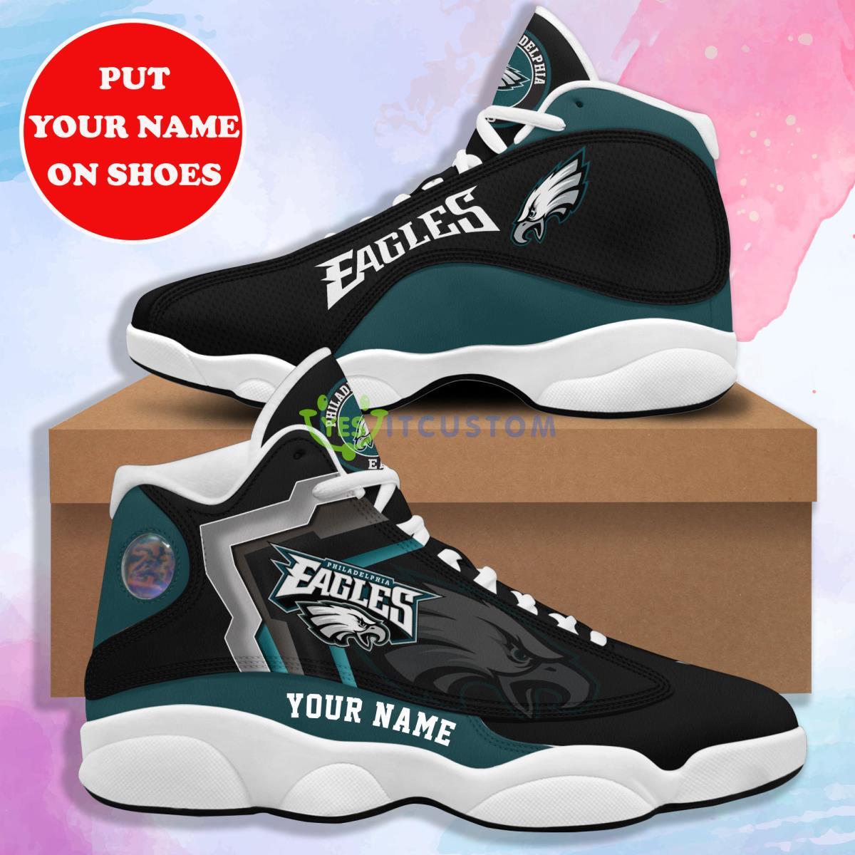 philadelphia eagles football team hot custom name air jordan 13 sneaker