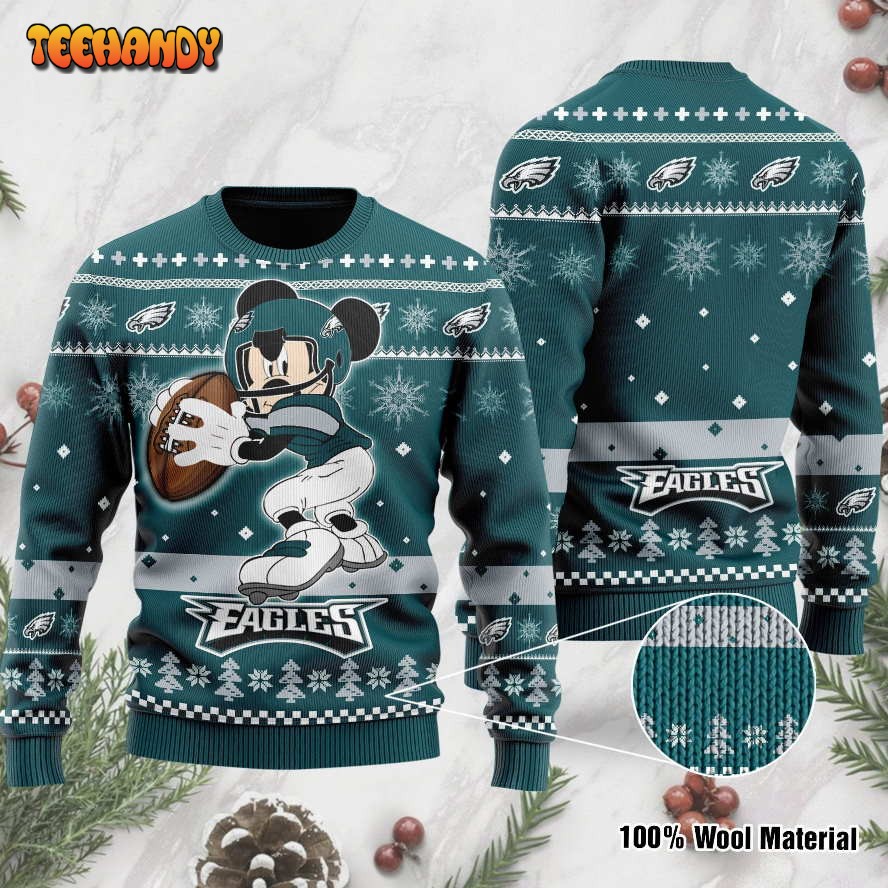 philadelphia eagles mickey mouse funny ugly christmas sweater ugly sweater iupj7