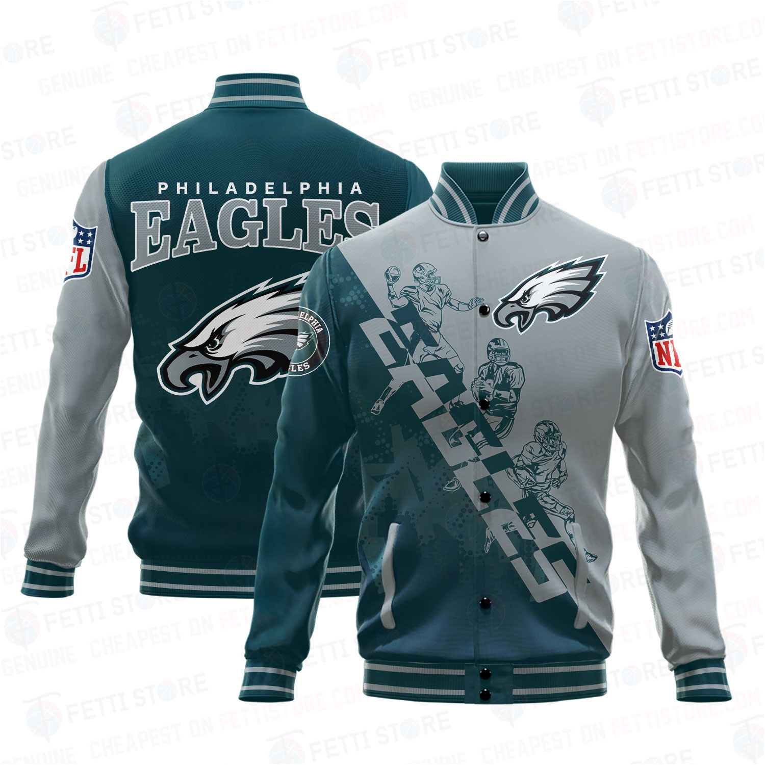 philadelphia eagles nfl baseball varsity jacket baseball jacket all over print shdl mphk4