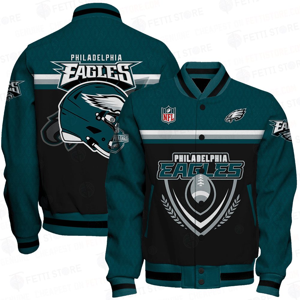 philadelphia eagles nfl baseball varsity jacket baseball jacket all over print stm v10 3cgsb