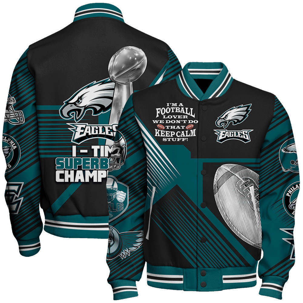 philadelphia eagles nfl baseball varsity jacket baseball jacket all over print stm v2 0qc5e