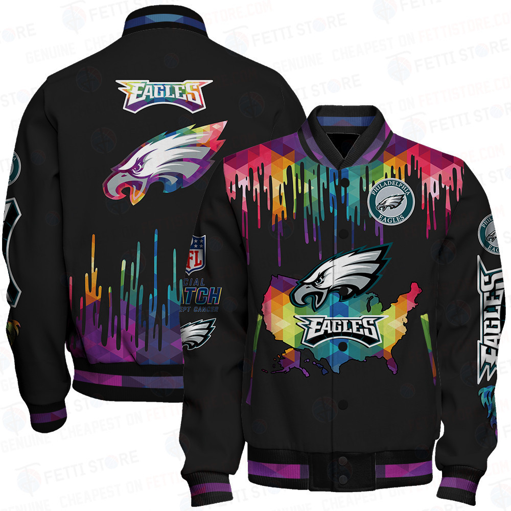 philadelphia eagles nfl baseball varsity jacket baseball jacket all over print v3 kxlbd