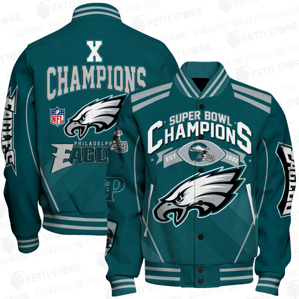 philadelphia eagles nfl champions baseball varsity jacket baseball jacket all over print 61slo