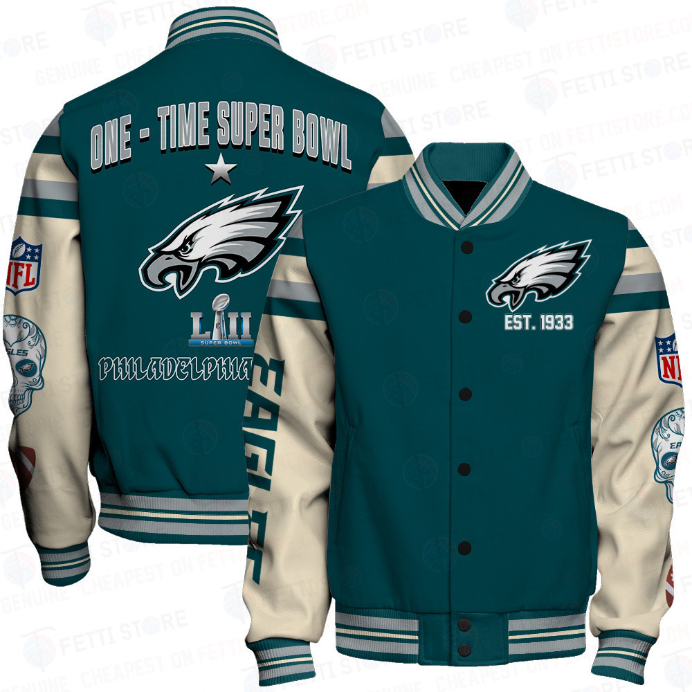 philadelphia eagles nfl champions print baseball varsity jacket baseball jacket all over print sfat v2 qolmy