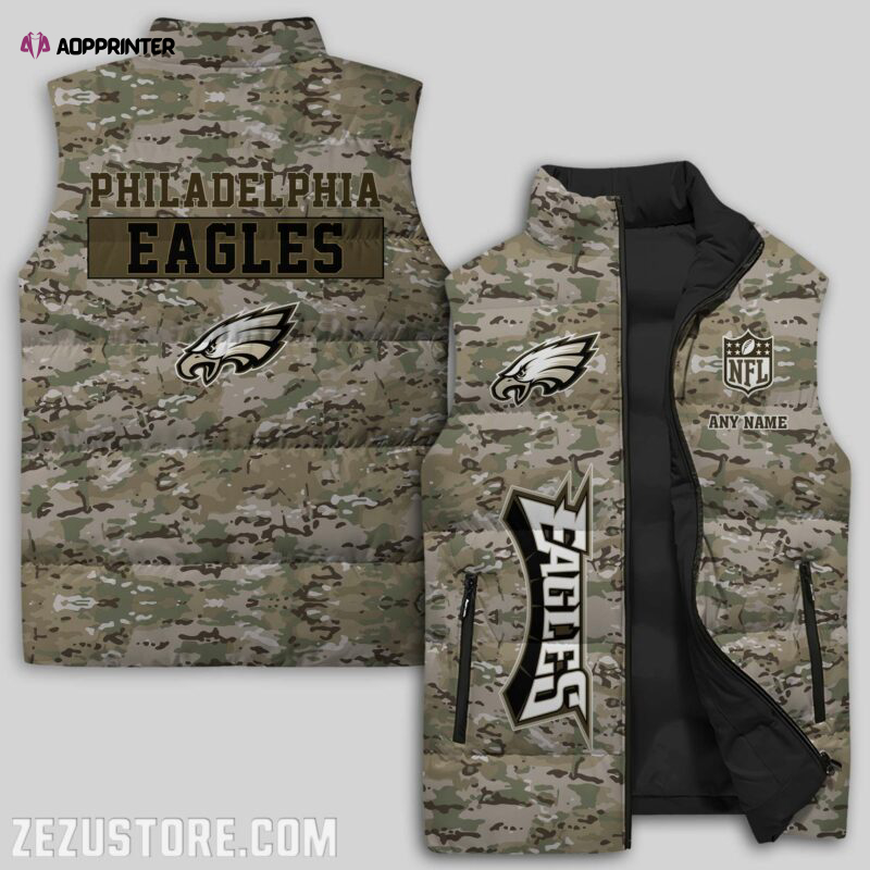 philadelphia eagles nfl sleeveless puffer jacket custom for fans gifts 12