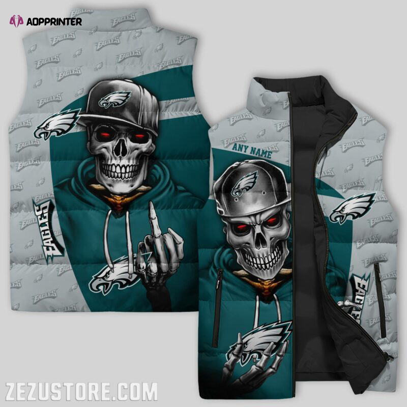 philadelphia eagles nfl sleeveless puffer jacket custom for fans gifts 15