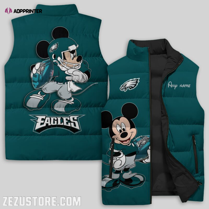 philadelphia eagles nfl sleeveless puffer jacket custom for fans spj1397