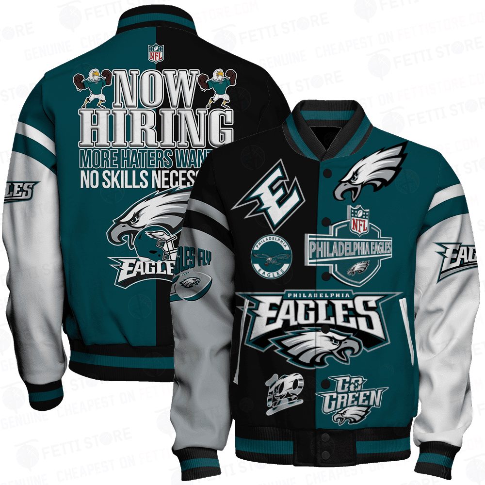 philadelphia eagles pattern nfl baseball varsity jacket baseball jacket all over print stm v1 ziojo