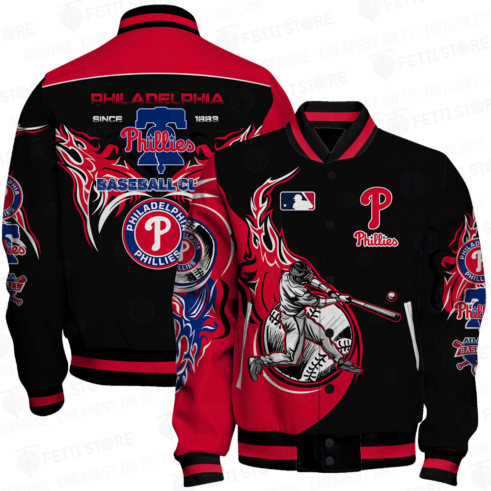 philadelphia phillies mlb baseball varsity jacket baseball jacket all over print lkxwf