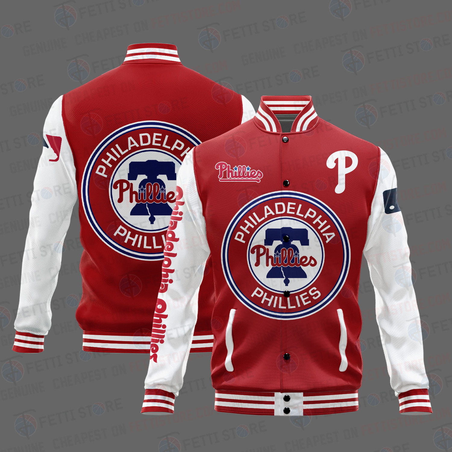 philadelphia phillies mlb baseball varsity jacket baseball jacket all over print stm a9cpv