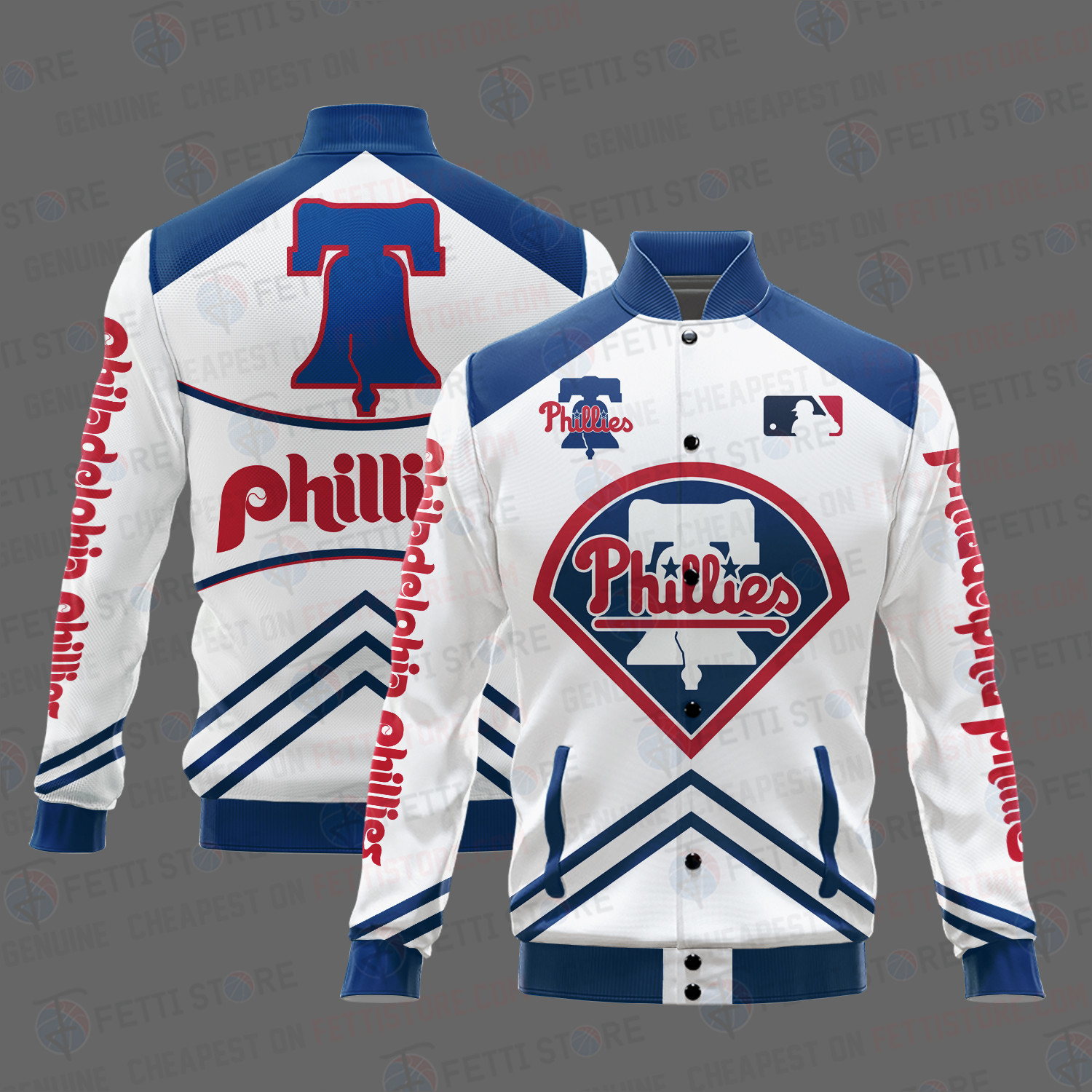 philadelphia phillies mlb baseball varsity jacket baseball jacket all over print v4 cr62i