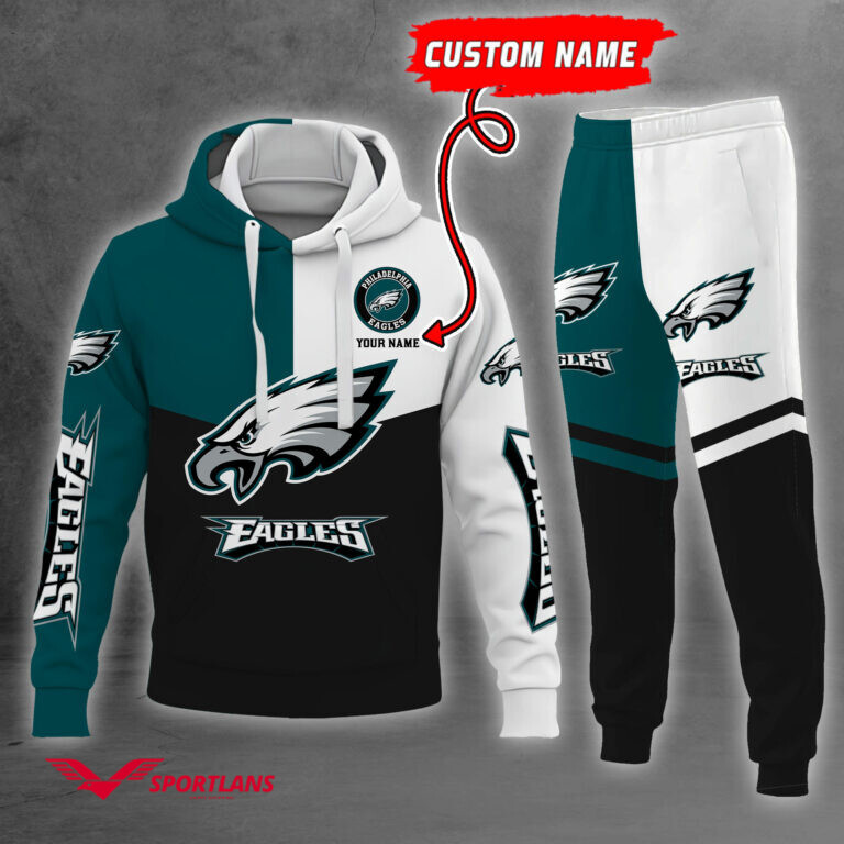 philadelphia eagles nfl personalized combo hoodie and jogger tmhj11611026 tr33kuy0xm