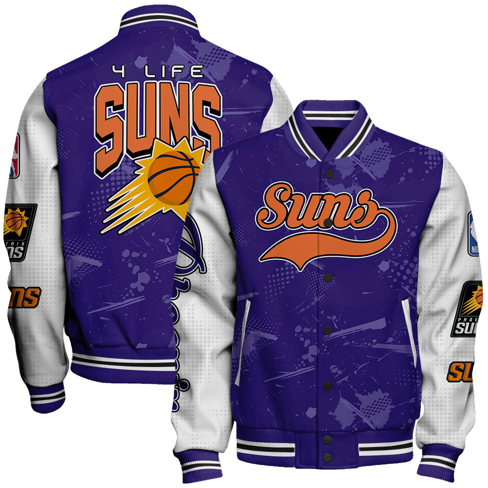 phoenix suns 4 life team logo nba 2024 baseball varsity jacket baseball jacket all over print sfat v17 iupia