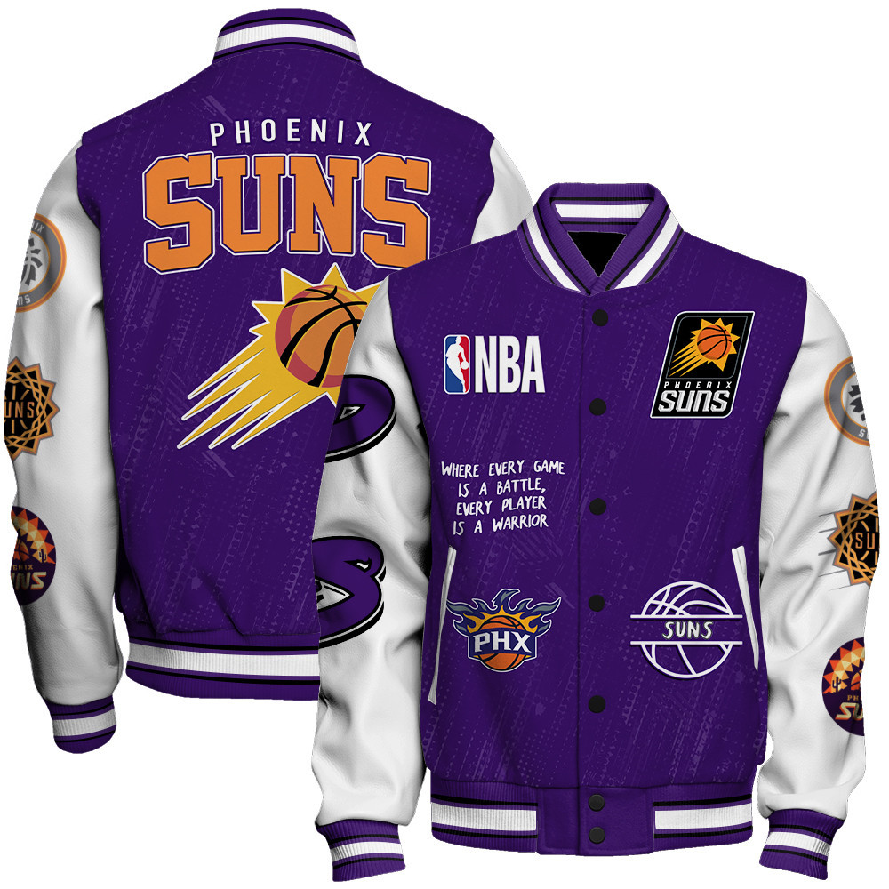 phoenix suns team logo nba 2024 baseball varsity jacket baseball jacket all over print sfat v13 xuxnf