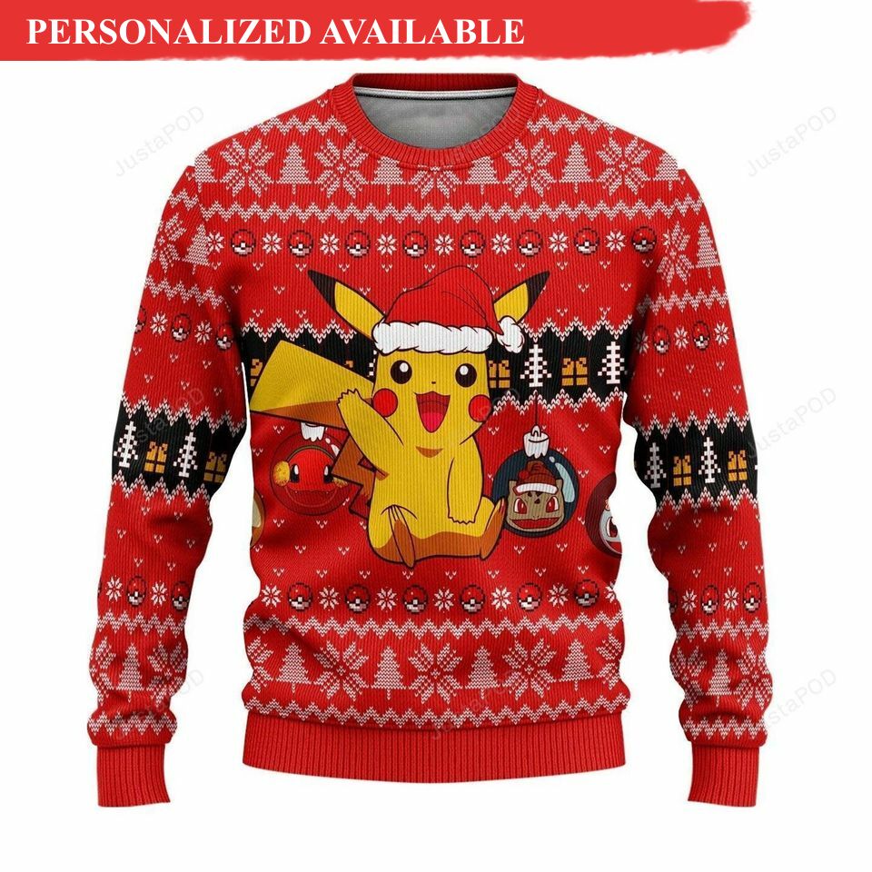 pika pkm ugly christmas sweater 3d sweater 1206