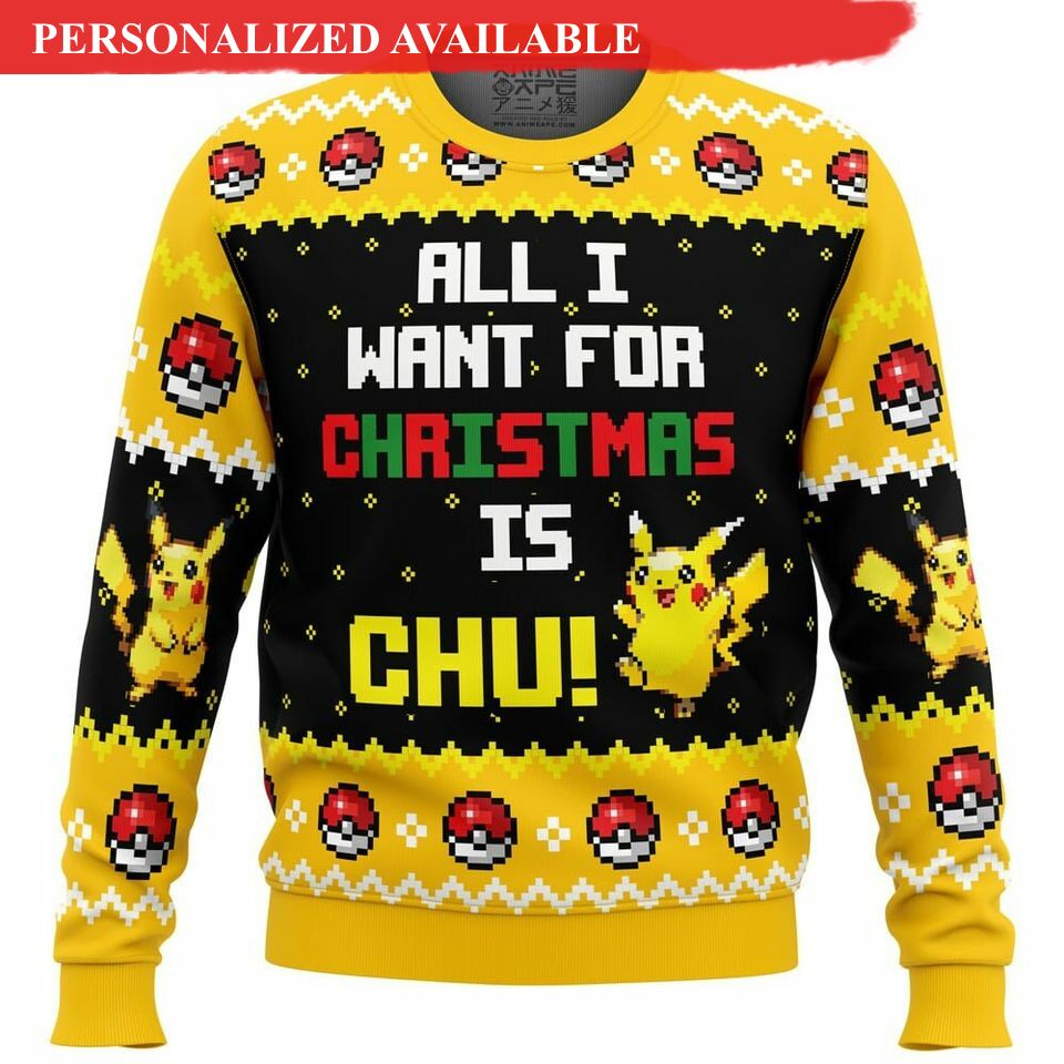 pika pkm ugly christmas sweater 3d sweater 1727