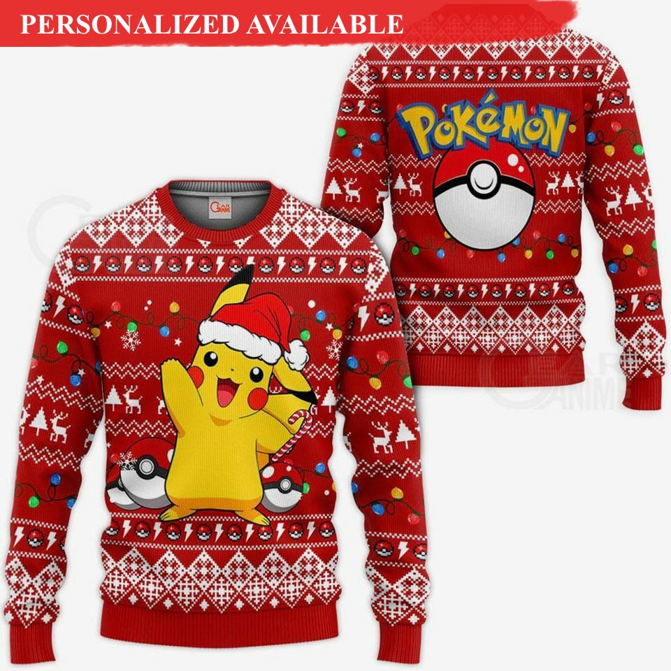 pika pkm ugly christmas sweater 3d sweater 1864