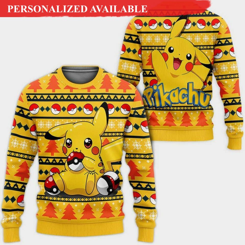 pika pkm ugly christmas sweater 3d sweater 3280