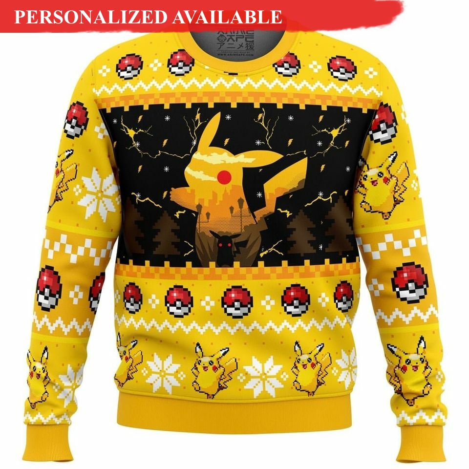 pika pkm ugly christmas sweater 3d sweater 6265