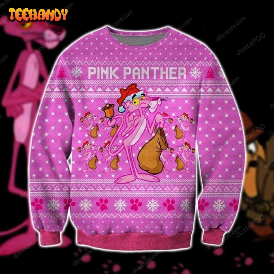 pink panther knitting pattern 3d print ugly christmas sweater ugly sweater fb16p