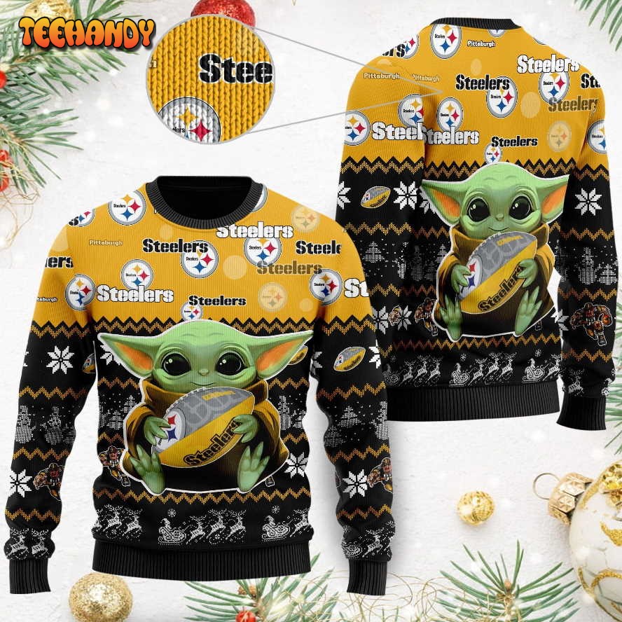 pittsburgh steelers baby yoda ugly christmas sweater ugly sweater gh5p1