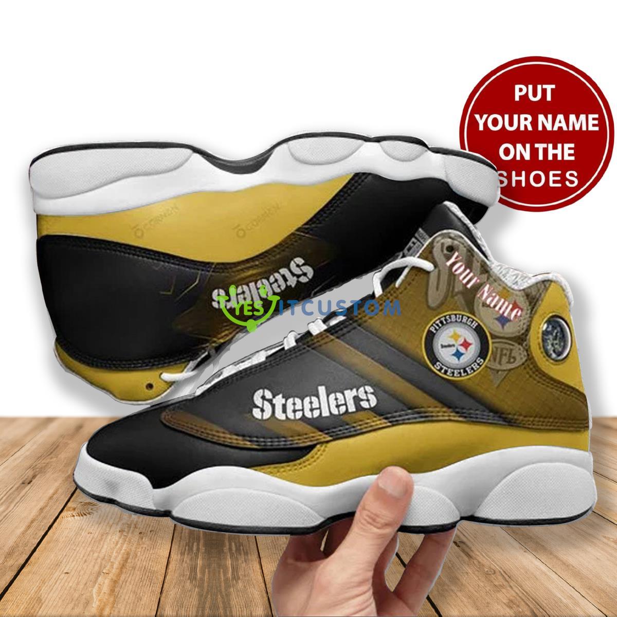 pittsburgh steelers football team best custom name air jordan 13 shoes